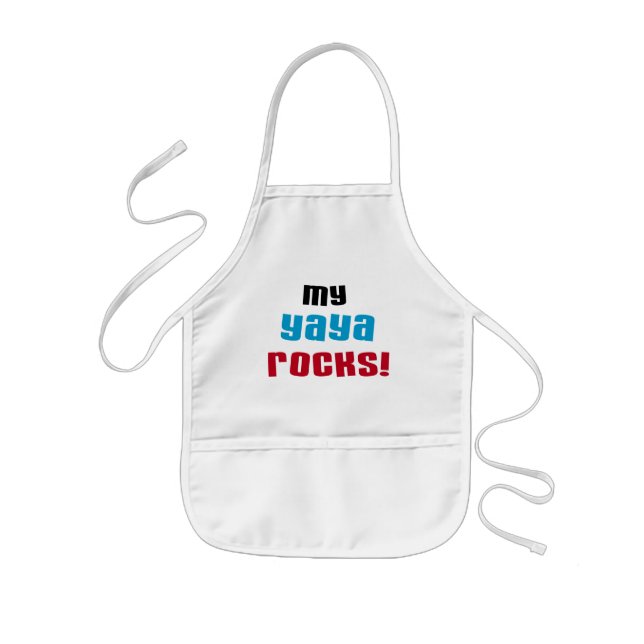 My Yaya Rocks T shirts and Gifts Kids Apron (Front)