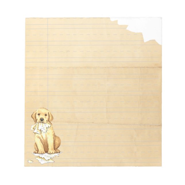 My Yellow Lab Ate my Homework Notepad (Front)