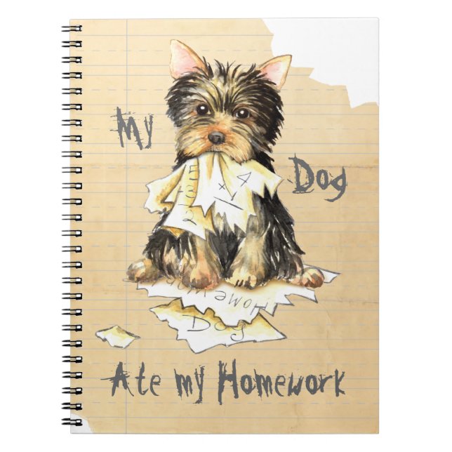My Yorkie Ate my Homework Notebook (Front)