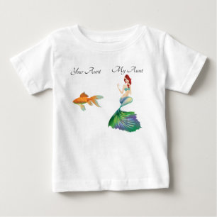 My Your Aunt Goldfish Mermaid Funny Cute Toddler Baby T-Shirt