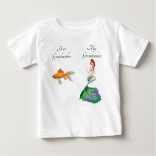 My Your Grandmother Goldfish Mermaid Funny Cute Baby T-Shirt