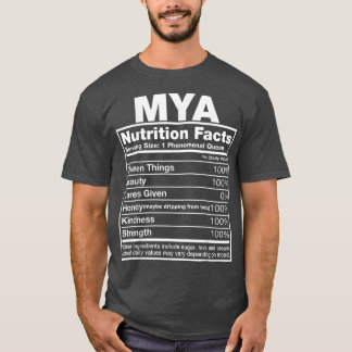 Mya Nutrition FactsMya Name Birthday  T-Shirt