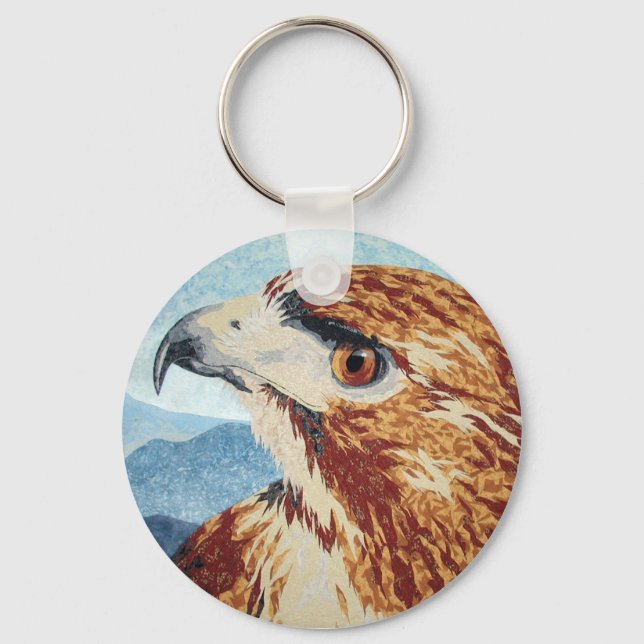 Mya - Red-tail Hawk Keychain (Front)