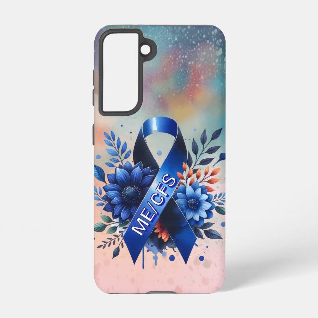 Myalgic Encephalomyelitis ME/CFS Awareness Ribbon Samsung Galaxy S21 Case (Back)