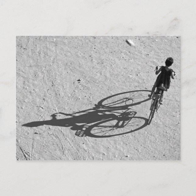 Myamar, Bagan, Young boy riding a huge bike and Postcard (Front)