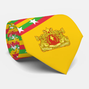 Myanma / Burmese Flag & State Seal Tie