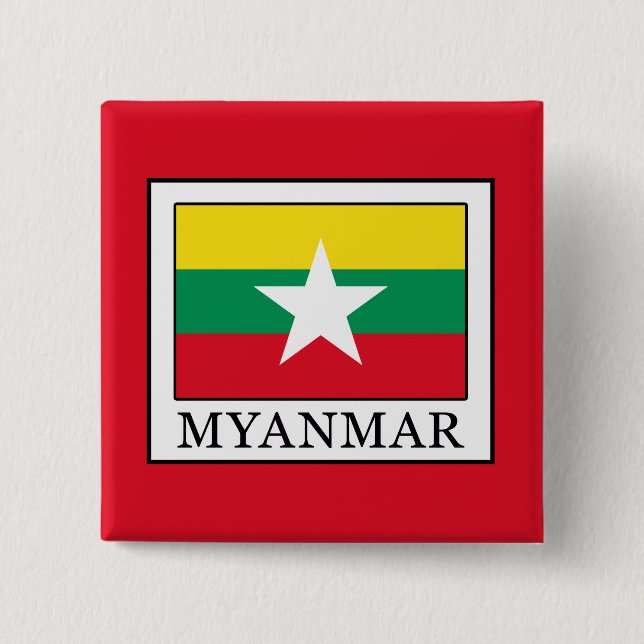 Myanmar 2 Inch Square Button (Front)