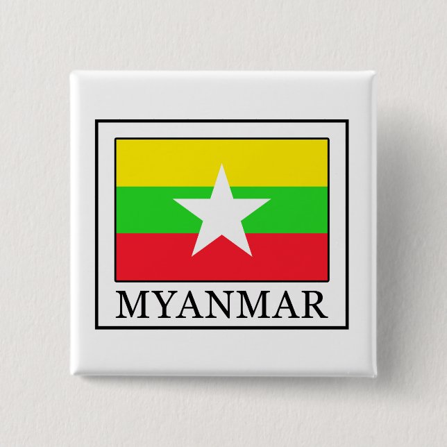 Myanmar 2 Inch Square Button (Front)