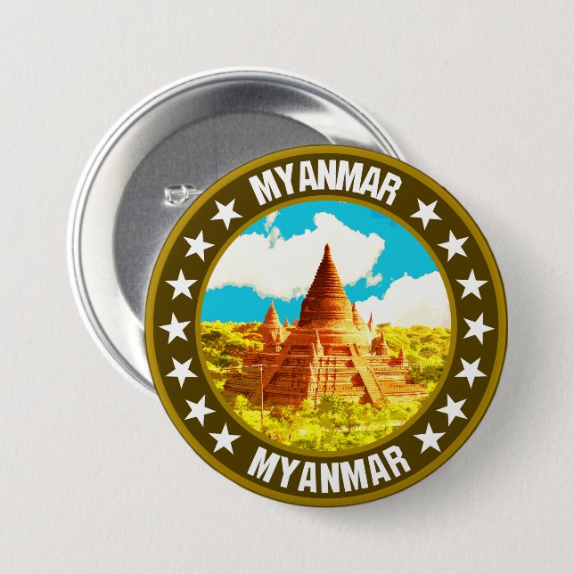 Myanmar                                            3 inch round button (Front & Back)