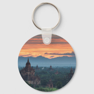 Myanmar, Bagan Sunrise Keychain