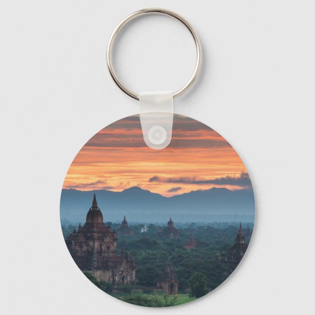 Myanmar, Bagan Sunrise Keychain (Front)