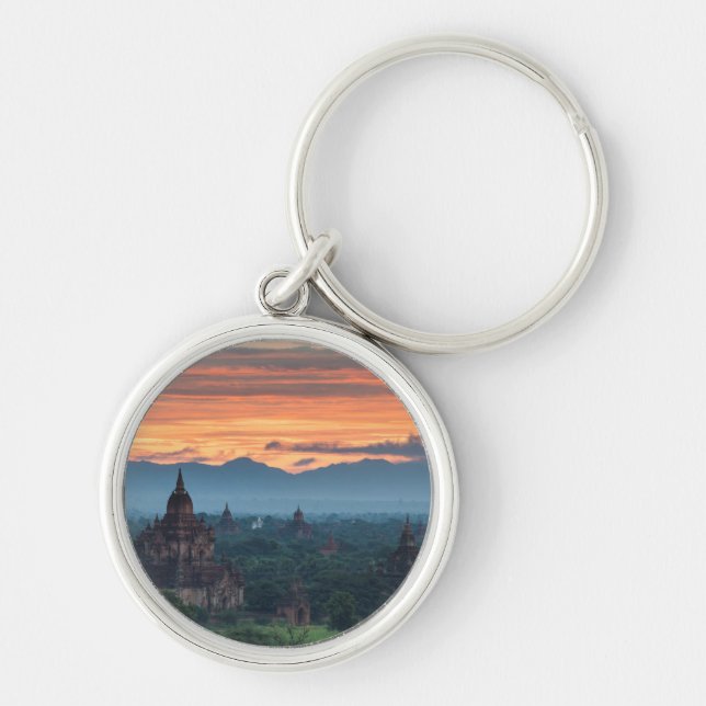 Myanmar, Bagan Sunrise Keychain (Front)