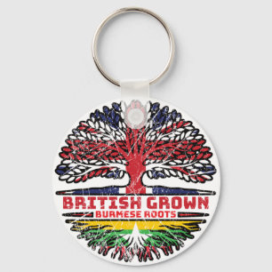 Myanmar Burmese Burma Uk United Kingdom British Keychain