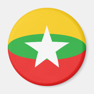 Myanmar Fisheye Flag Magnet