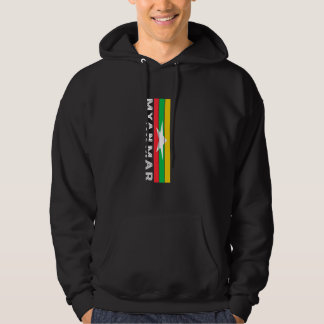 Myanmar Flag Colours Hoodie