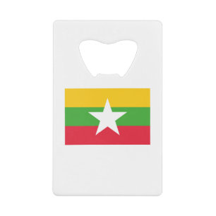 Myanmar Flag Credit Card Bottle Opener