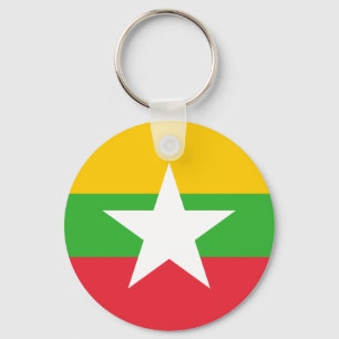 Myanmar Flag Keychain