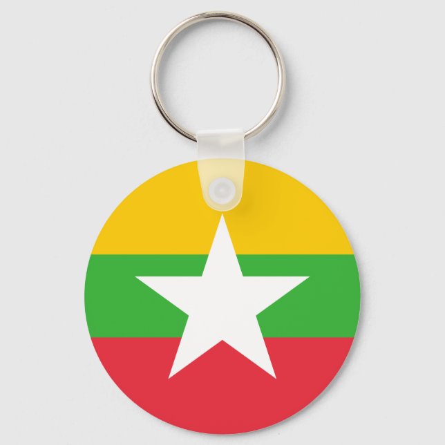 Myanmar Flag Keychain (Front)