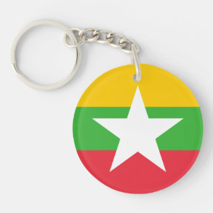 Myanmar Flag Keychain