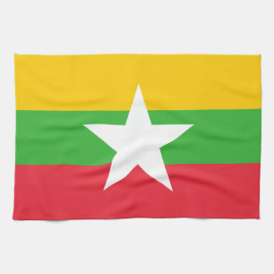 Myanmar Flag Kitchen Towel