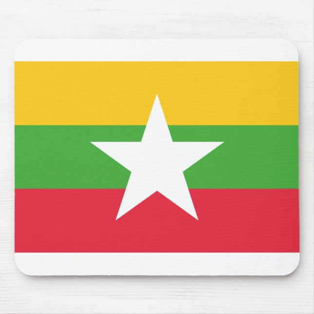 Myanmar Flag Mouse Pad (Front)