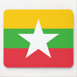 Myanmar Flag Mouse Pad
