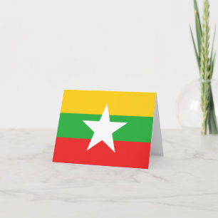 Myanmar Flag Notecard