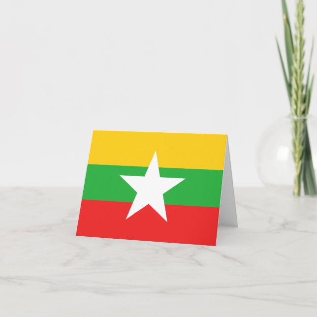 Myanmar Flag Notecard (Front)