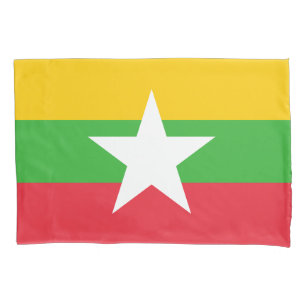 Myanmar Flag Pillowcase
