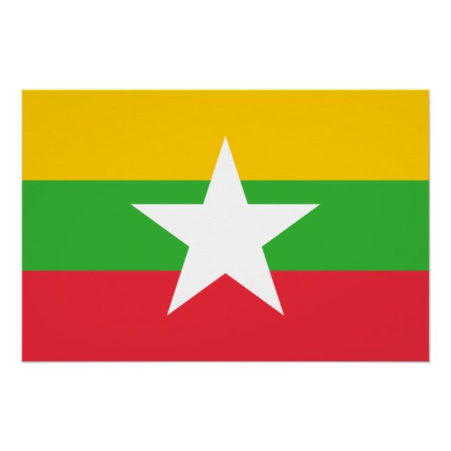 Myanmar Flag Poster (Front)