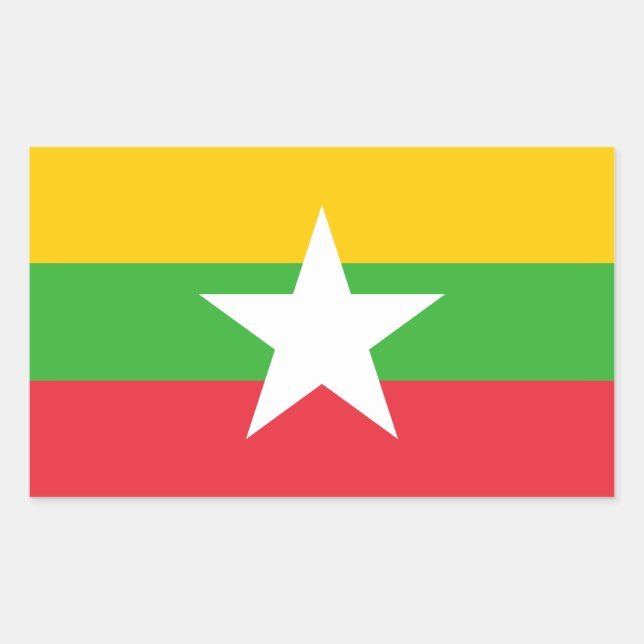 Myanmar Flag Sticker (Front)