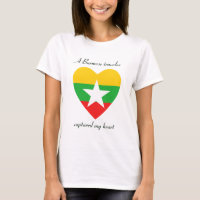 Myanmar Flag Sweetheart T-Shirt