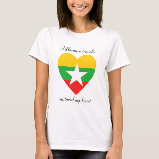 Myanmar Flag Sweetheart T-Shirt