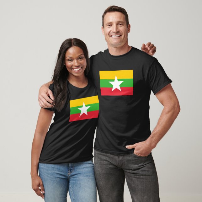 Myanmar Flag T-Shirt, Patriotic T-Shirt (Unisexe)
