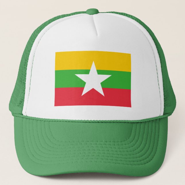 Myanmar Flag Trucker Hat (Front)