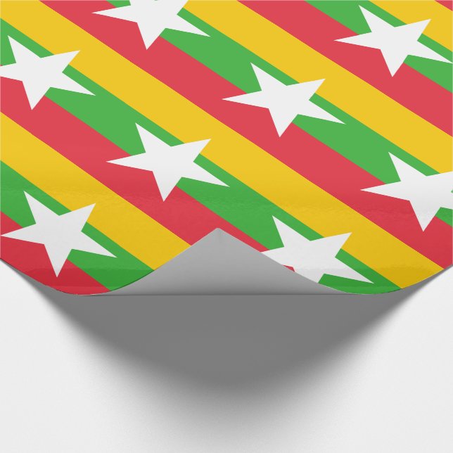 Myanmar Flag Wrapping Paper (Corner)