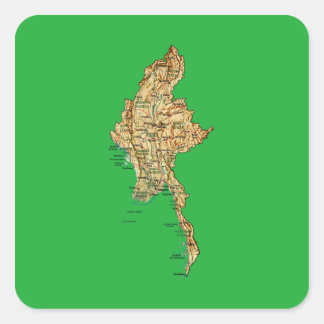 Myanmar Map Sticker