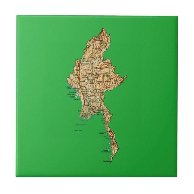 Myanmar Map Tile (Front)
