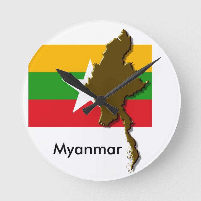 Myanmar Runde Wanhohr Round Clock (Front)