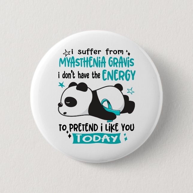Myasthenia Gravis Awareness Month Ribbon Gifts 2 Inch Round Button (Front)
