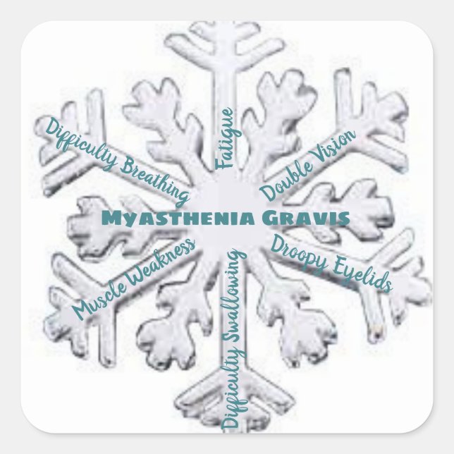 Myasthenia Gravis Awareness Set of 20 Stickers (Front)