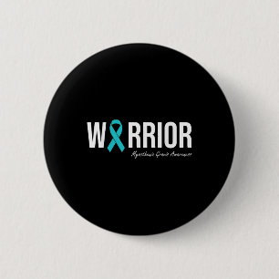 Myasthenia Gravis Awareness Teal Ribbon 2 Inch Round Button