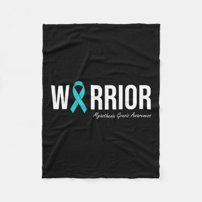 Myasthenia Gravis Awareness Teal Ribbon  Fleece Blanket (Front)