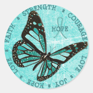 Myasthenia Gravis Hope  Strength Butterfly Sticker
