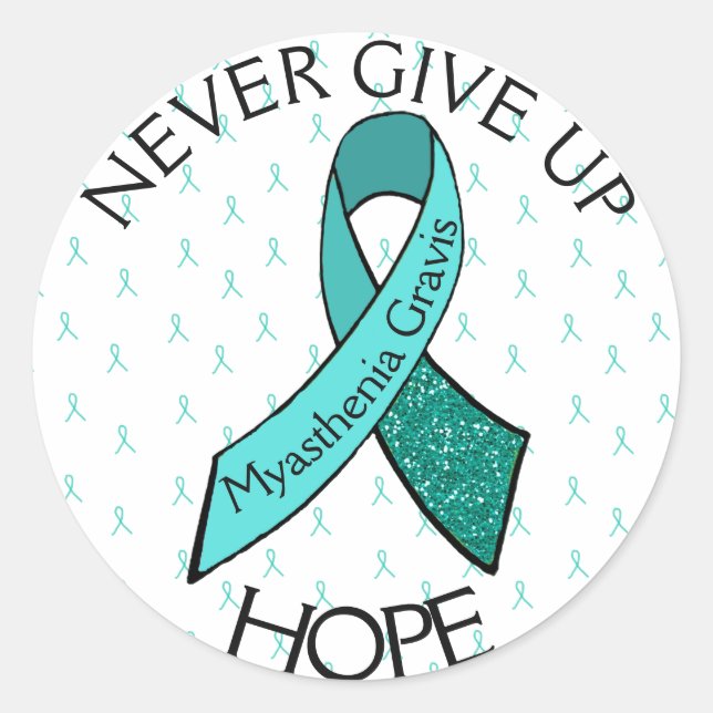 Myasthenia Gravis Never Give Up Hope Sticker (Front)