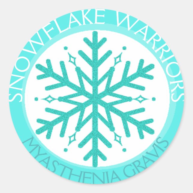 Myasthenia Gravis Snowflake Warrior autocollant (Devant)