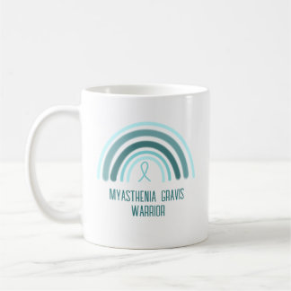 Myasthenia Gravis Warrior Rainbow and Ribbon Coffee Mug