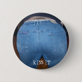 MYBUTT, KISS IT 2 INCH ROUND BUTTON