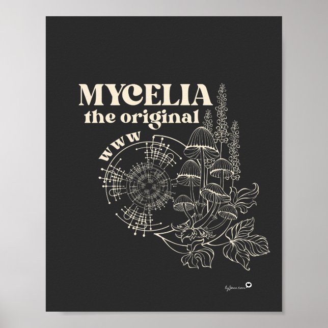 Mycelia the Original WWW retro design Poster (Front)