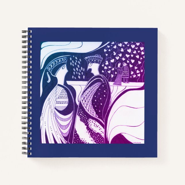 Mycenaean Greek Inspired Blue Gossips Notebook (Front)